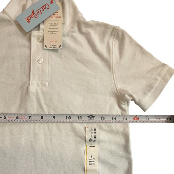 Cat & Jack. Boys' school sweater, size (6/7). White color. Made in Indonesia. - Picture 3 of 6